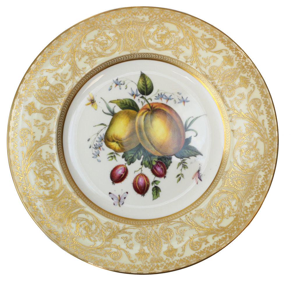 12 Royal Worcester Harry Aytron Porcelain Fruit Cabinet Plates, 1955, Signed For Sale 1