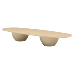 12 Seater Outdoor Dining Table Lacquered In Matte Beige