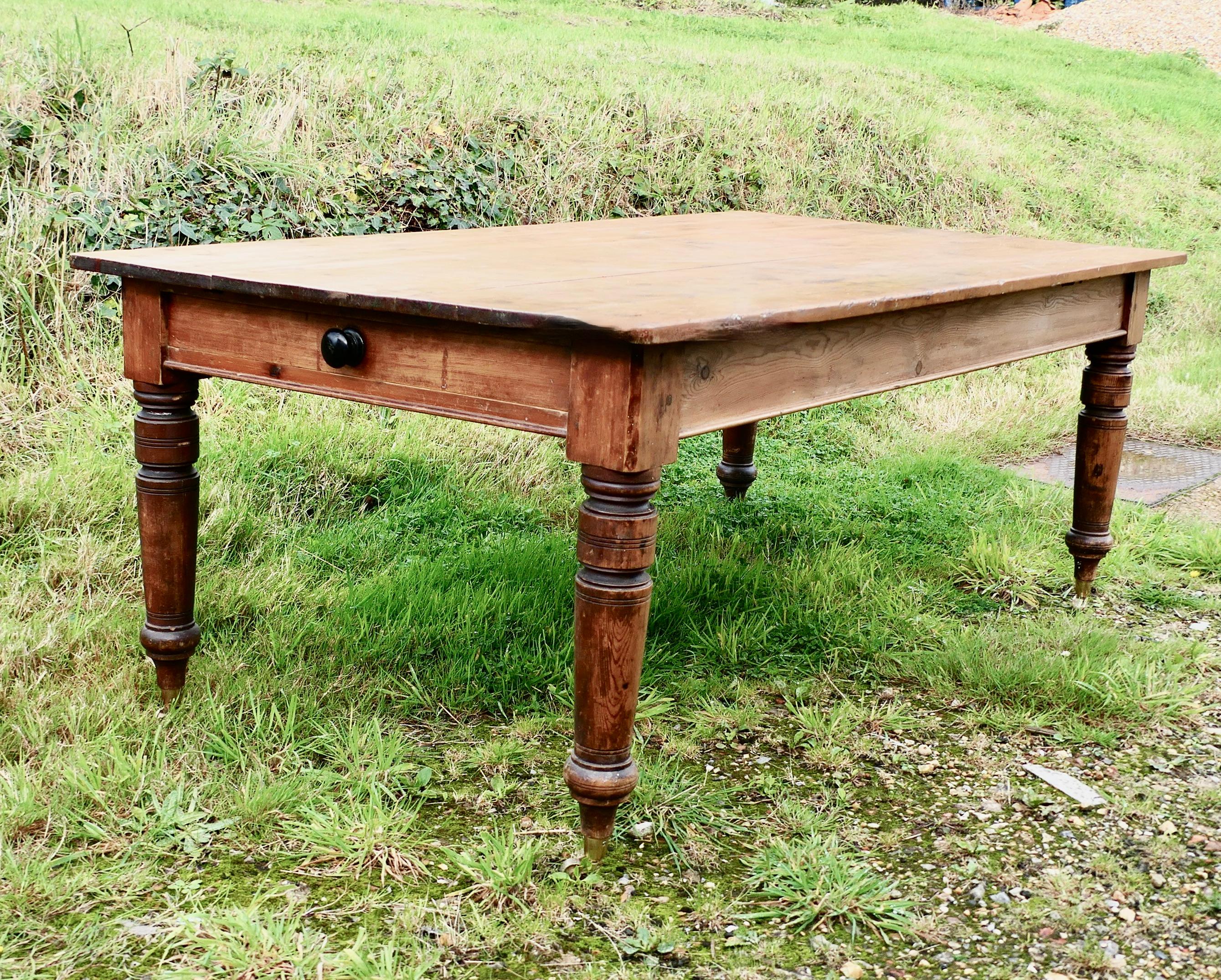 12 Seater Victorian Pine Farmhouse Table For Sale at 1stDibs