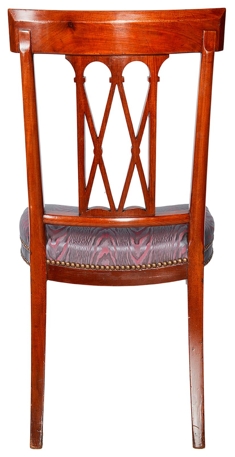 12 Sheraton Revival Dining Chairs, 19th Century 1