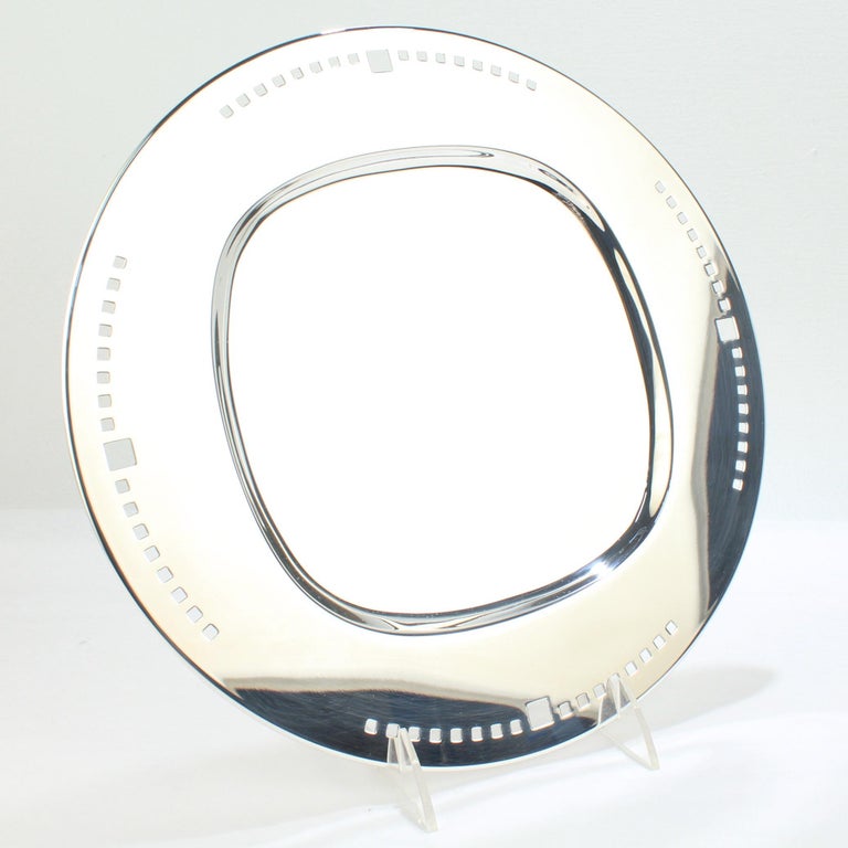 Silver Plate Skyscraper Plate or Tray by Richard Meier for Swid