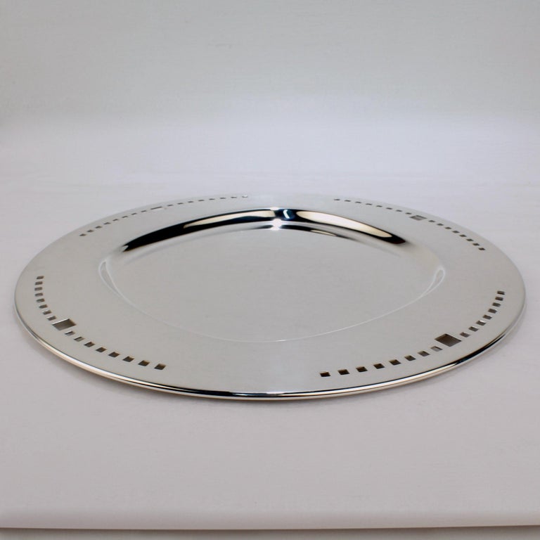 Silver Plate Skyscraper Plate or Tray by Richard Meier for Swid