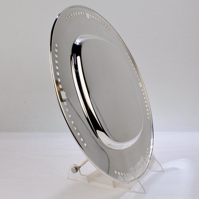 Silver Plate Skyscraper Plate or Tray by Richard Meier for Swid