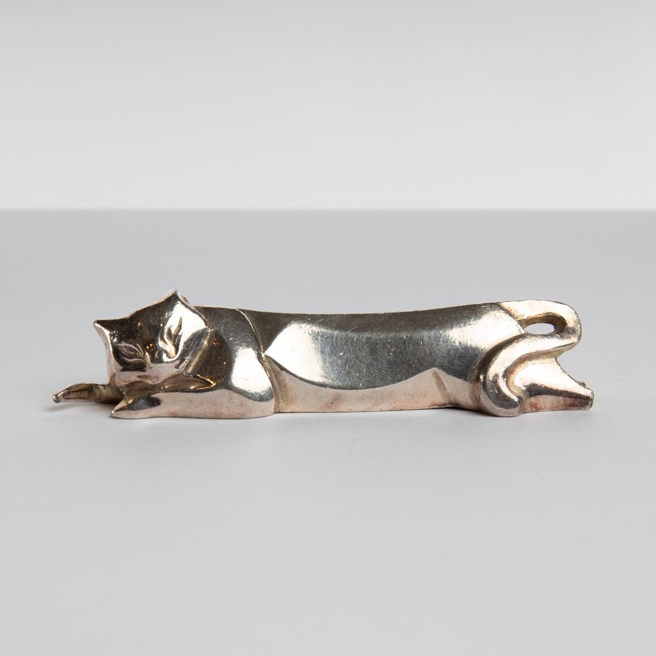 Mid-Century Modern 12 Silver-Plated Knife-Rests in the Shape of Animals, Edouard Marcel Sandoz