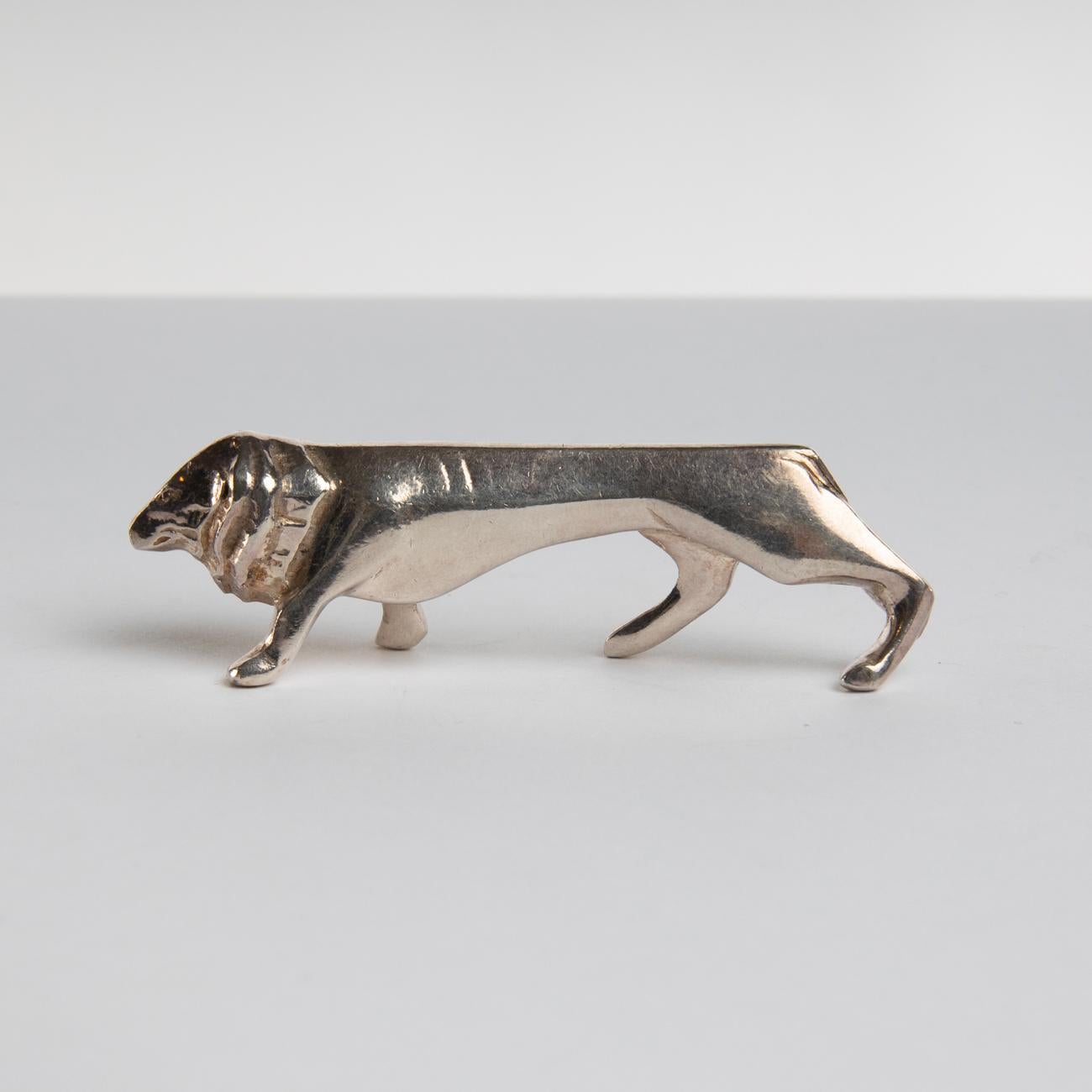12 Silver-Plated Knife-Rests in the Shape of Animals, Edouard Marcel Sandoz In Good Condition In Uccle, BE