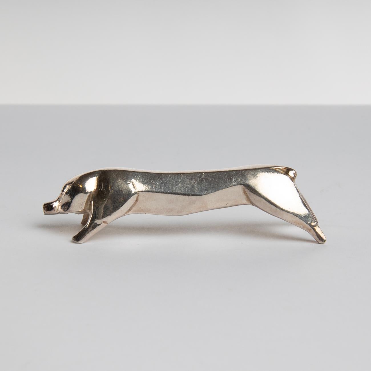 Mid-20th Century 12 Silver-Plated Knife-Rests in the Shape of Animals, Edouard Marcel Sandoz