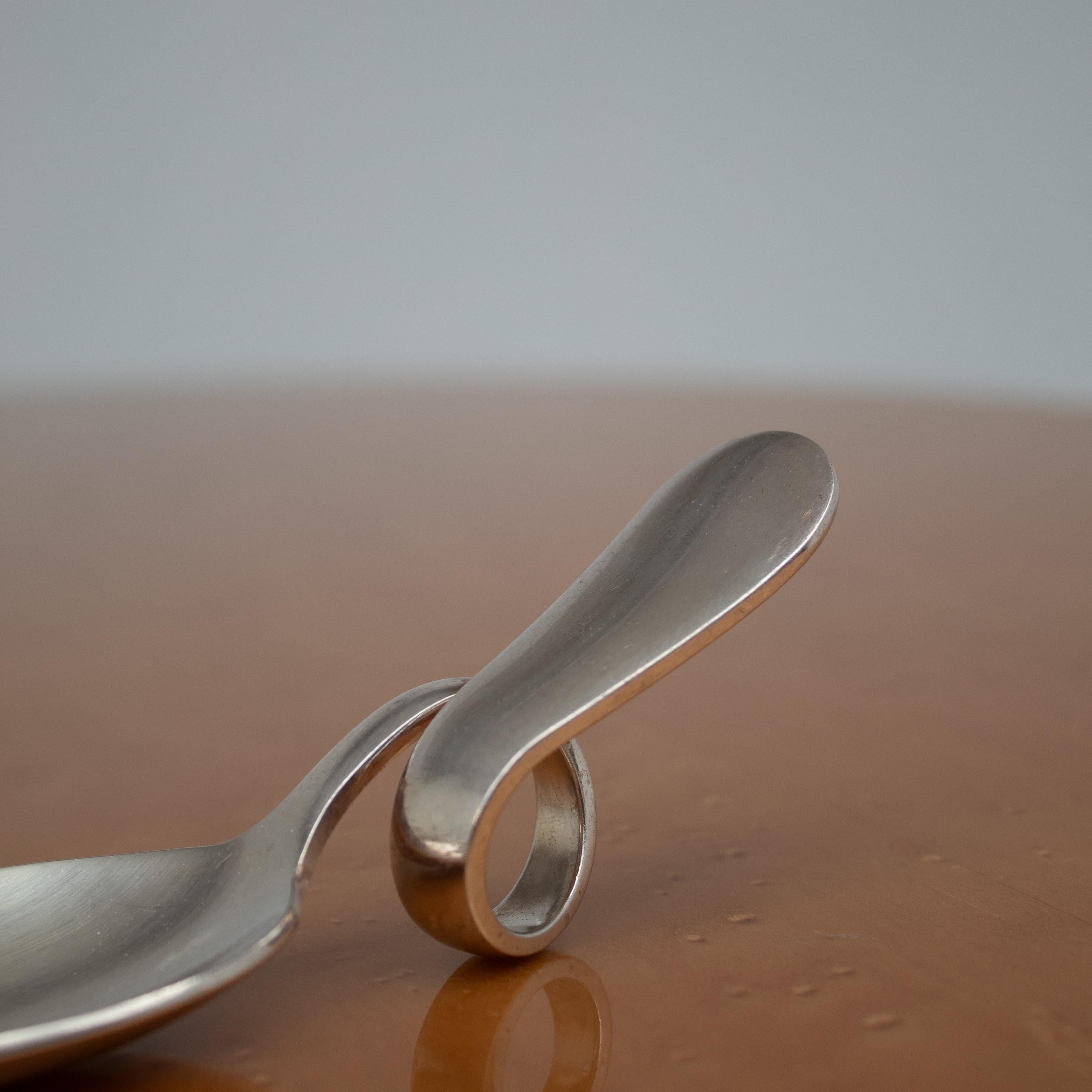 XXI secolo e contemporaneo 12 cucchiai da degustazione in argento di Broggi Milano in vendita