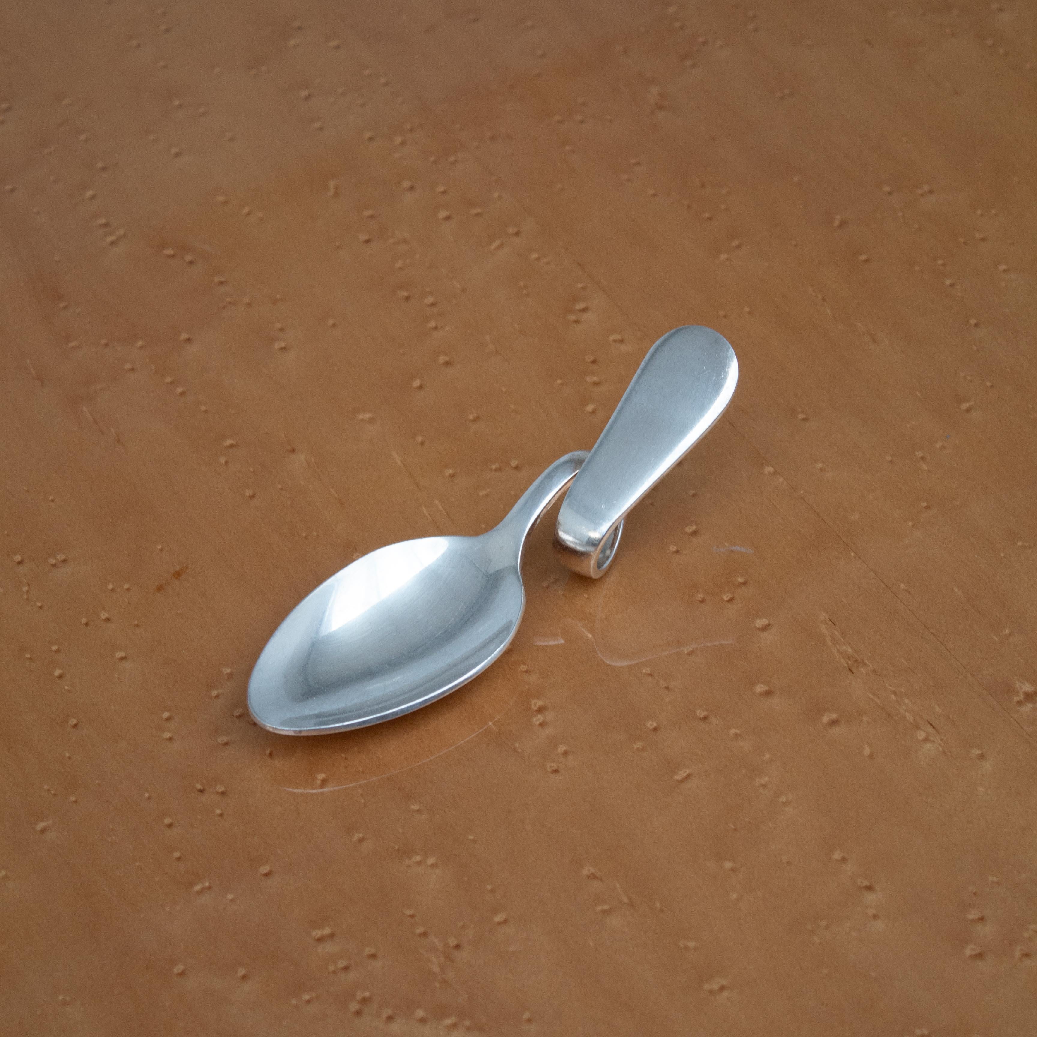 Metallo 12 cucchiai da degustazione in argento di Broggi Milano in vendita