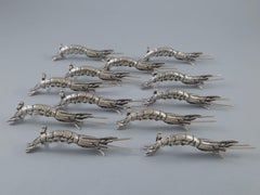 12 Solid Silver Place Card Holders