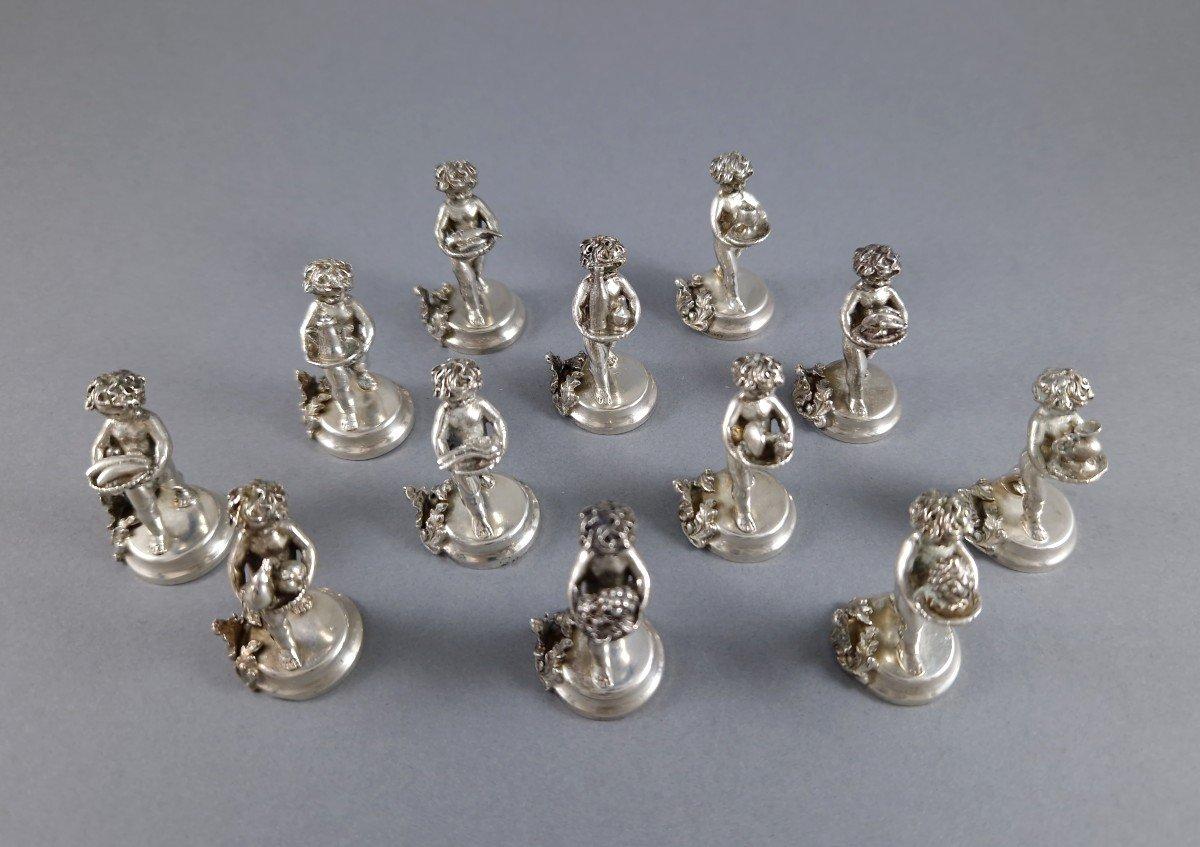 Italiano 12 portabiglietti da visita in argento sterling in vendita
