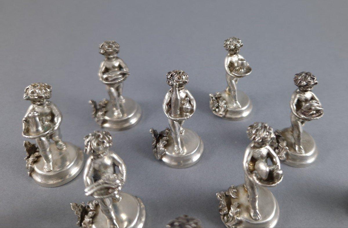 12 portabiglietti da visita in argento sterling In condizioni ottime in vendita a Saint-Ouen, FR