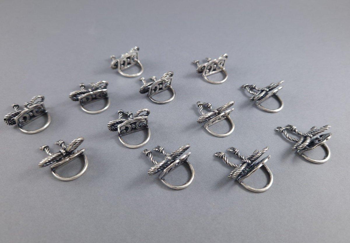 Fine XX secolo 12 portabiglietti da visita in argento sterling in vendita