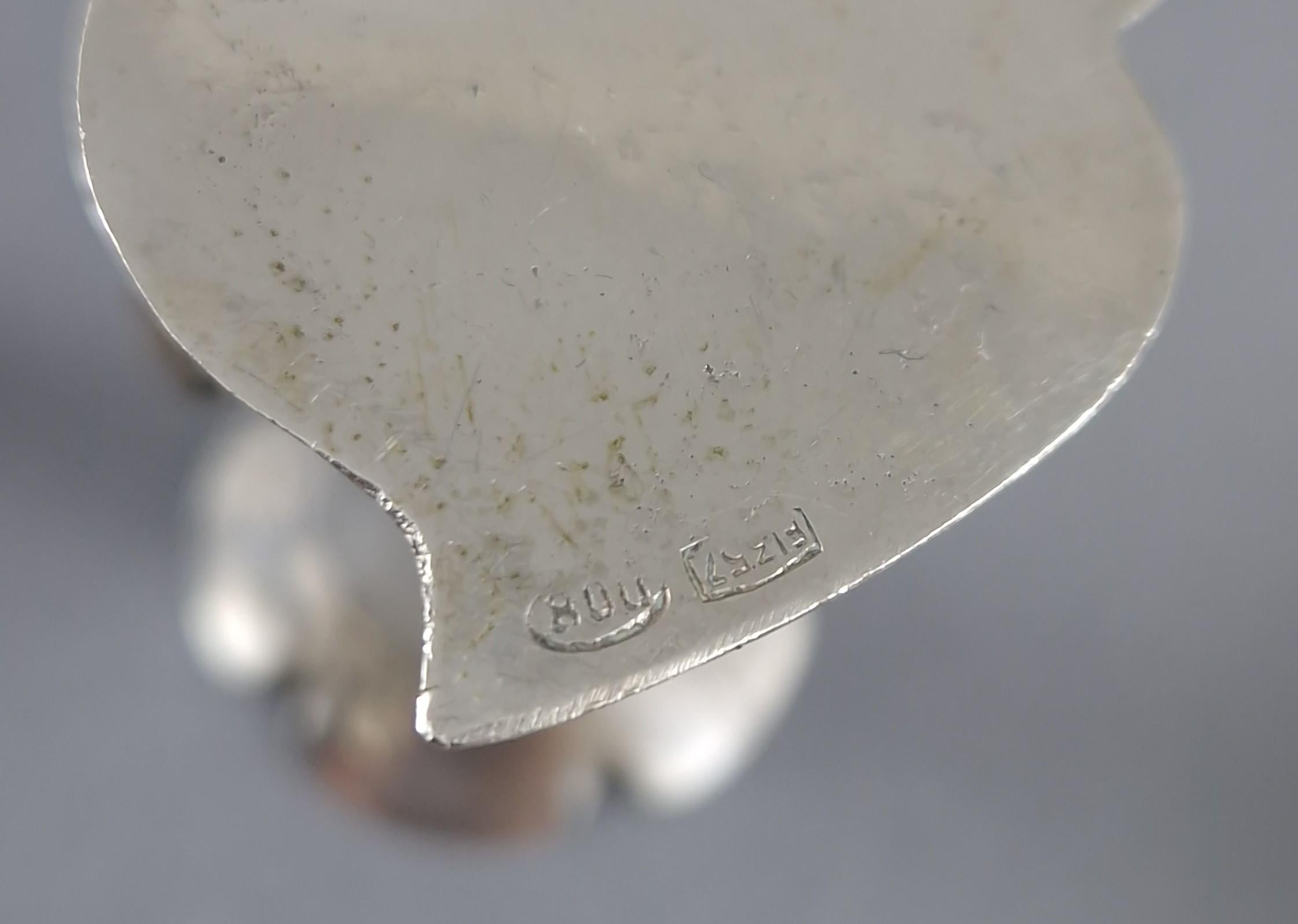 12 Tischkartenhalter aus Sterling Silber im Angebot 3