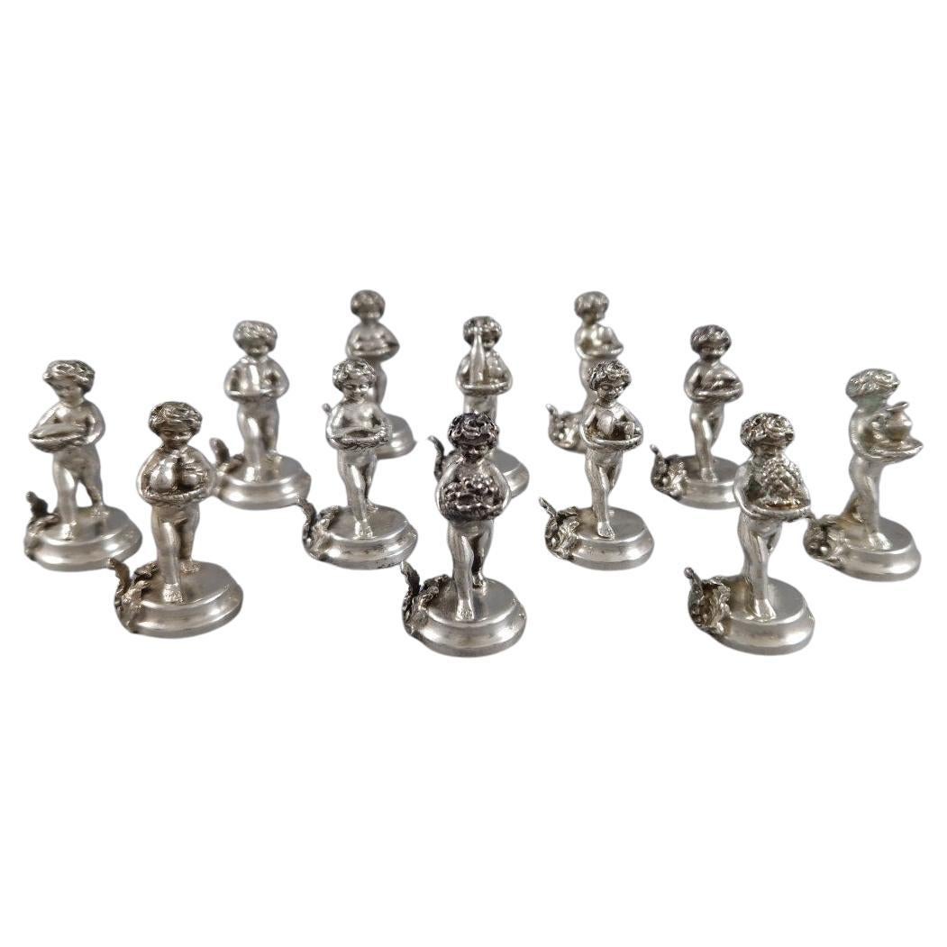 12 Portavasos de Plata de Ley