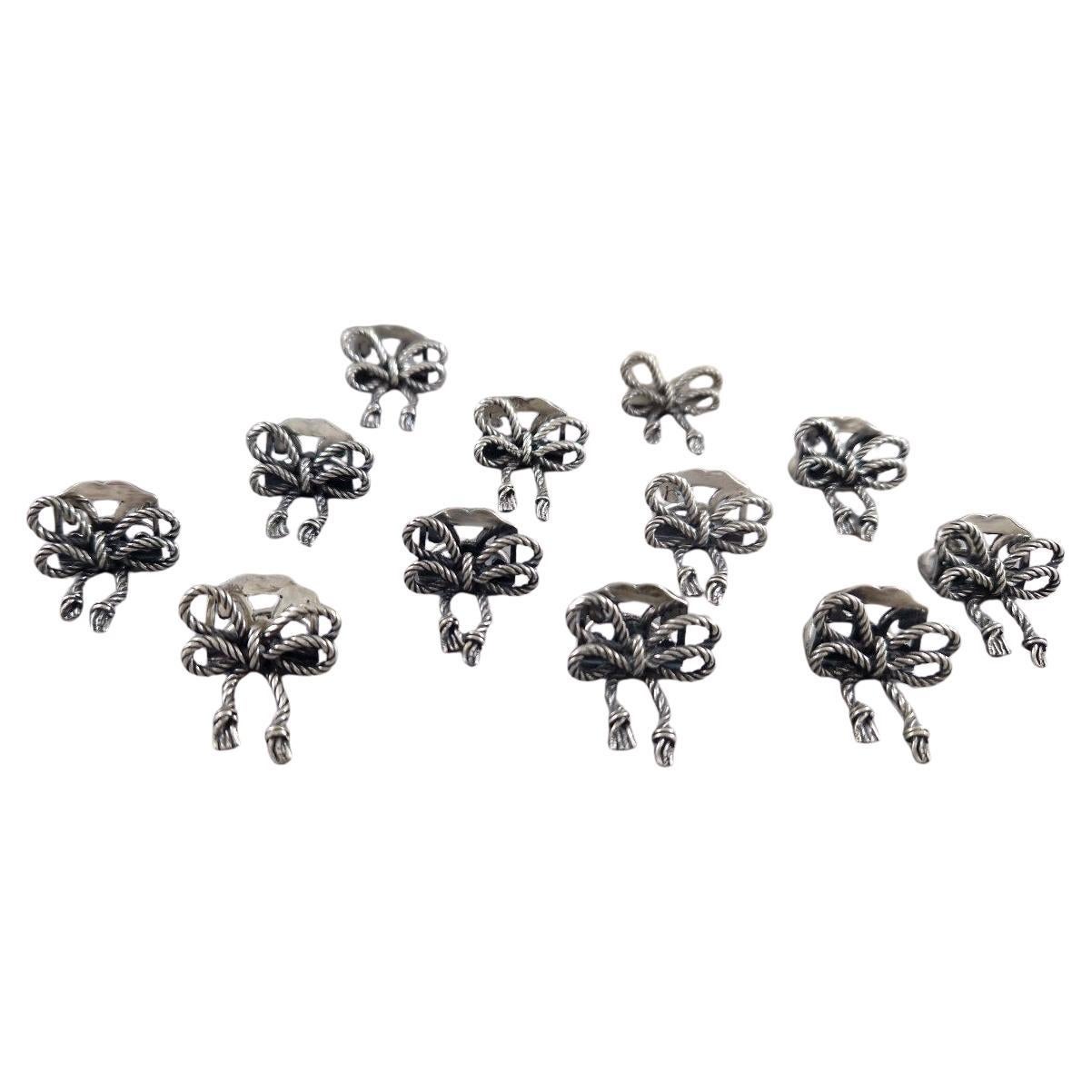 12 Portavasos de Plata de Ley