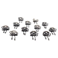 12 Portavasos de Plata de Ley