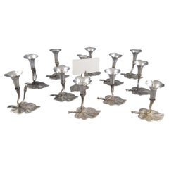 12 Sterling Silver place card holders