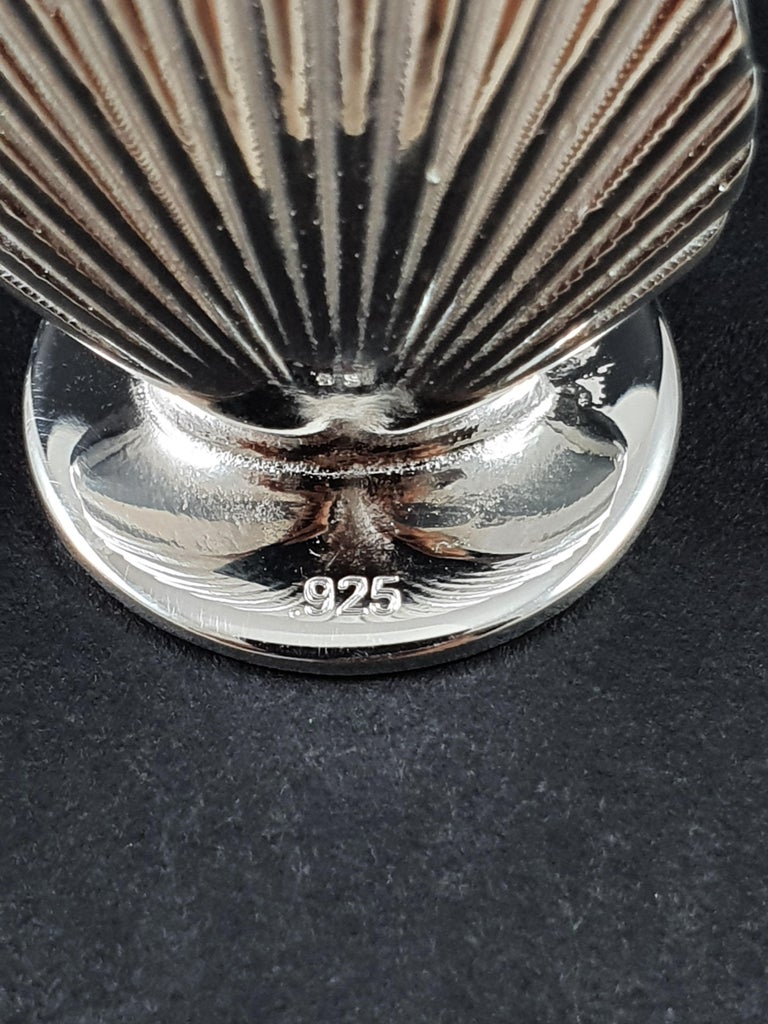12 Sterling Silver Place Card Holders Shell at 1stDibs