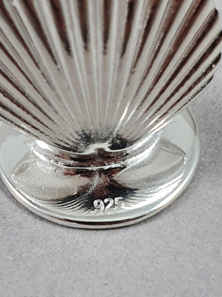 12 Sterling Silver Place Card Holders Shell at 1stDibs