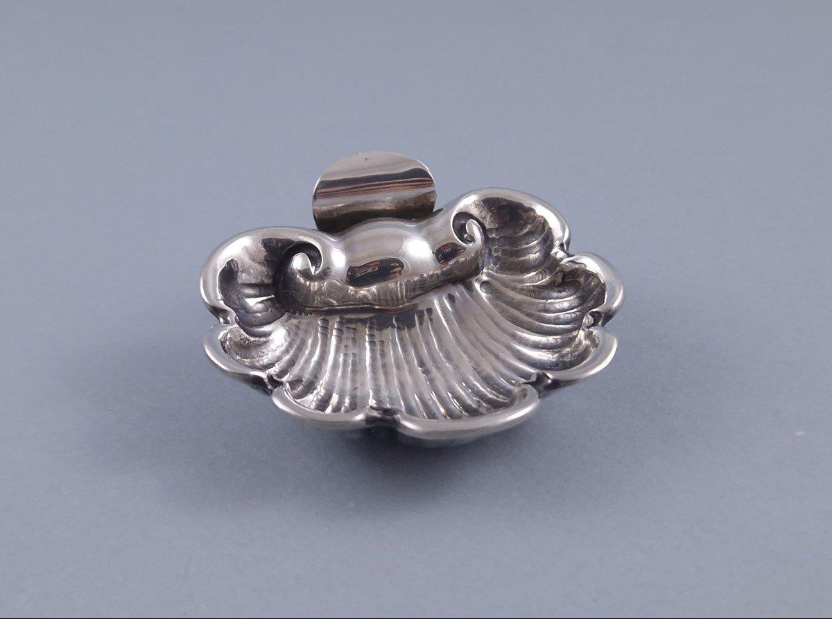 12 Sterling Silver Salt Cellars Place Card Holders Shell For Sale 2