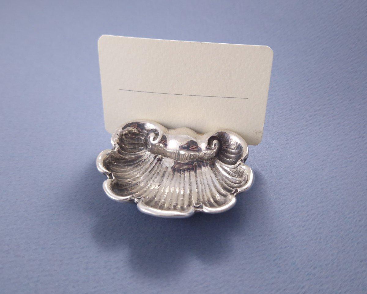 12 Sterling Silver Salt Cellars Place Card Holders Shell For Sale 3