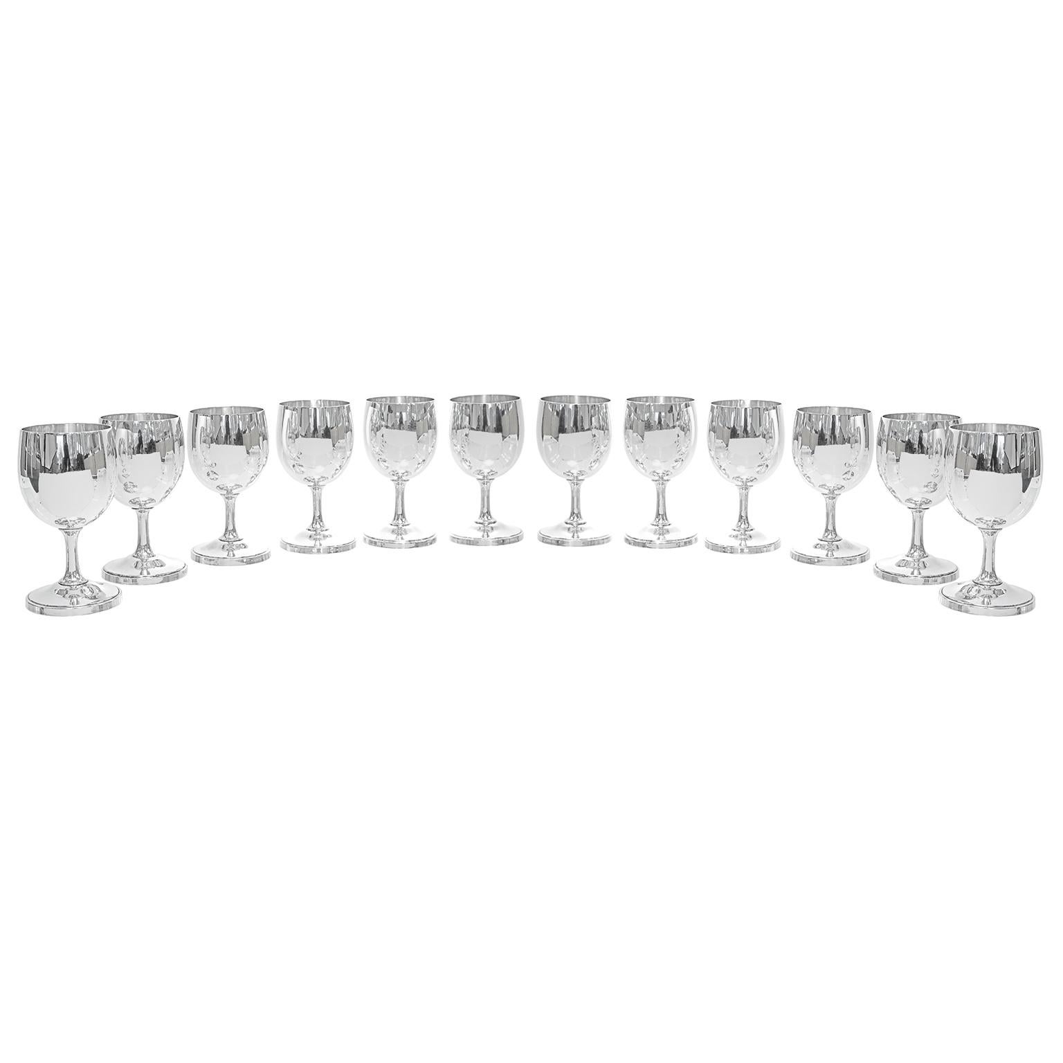 American 12 Sterling Water Goblets by Reed & Barton