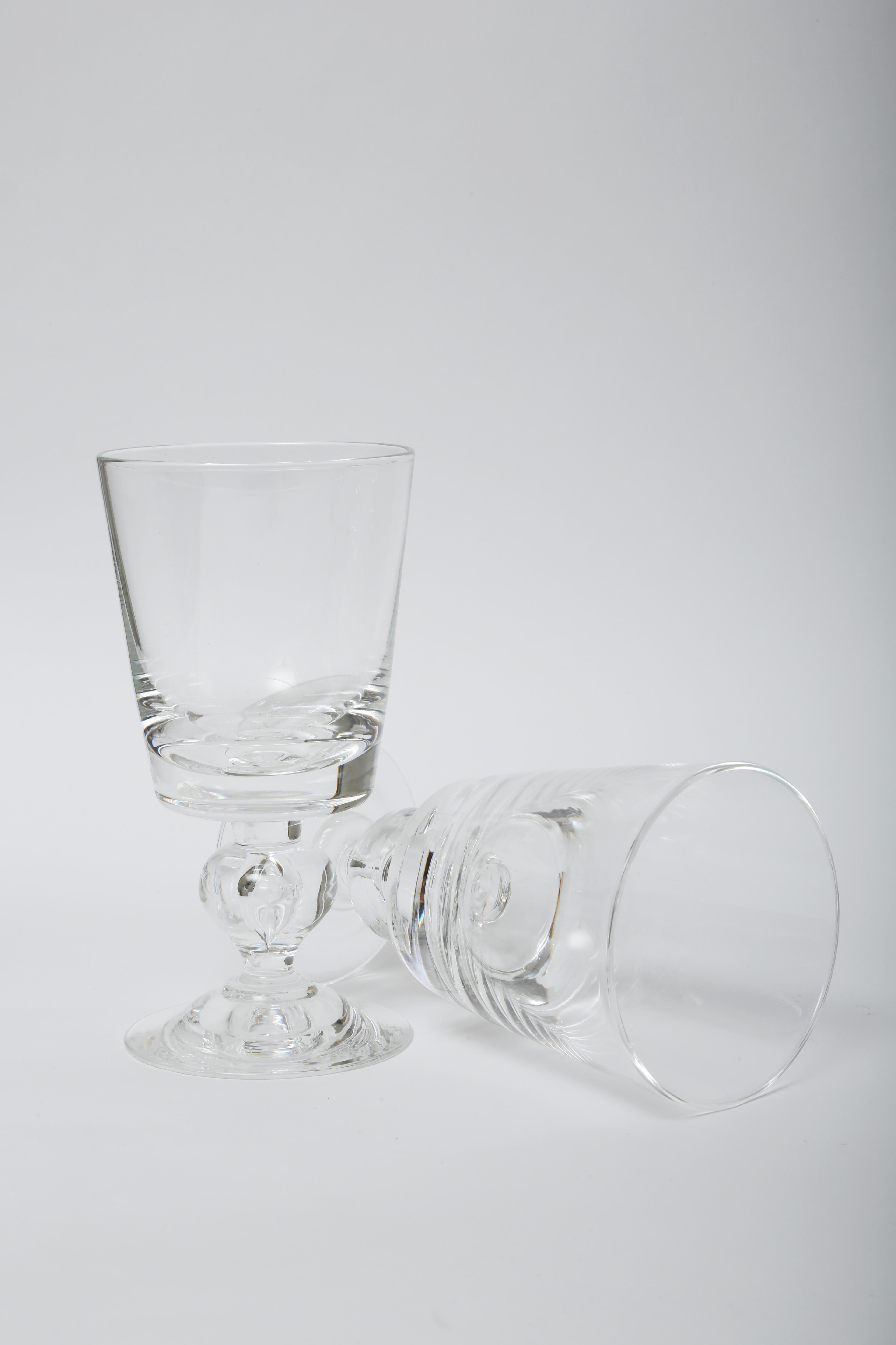 heavy glass goblets