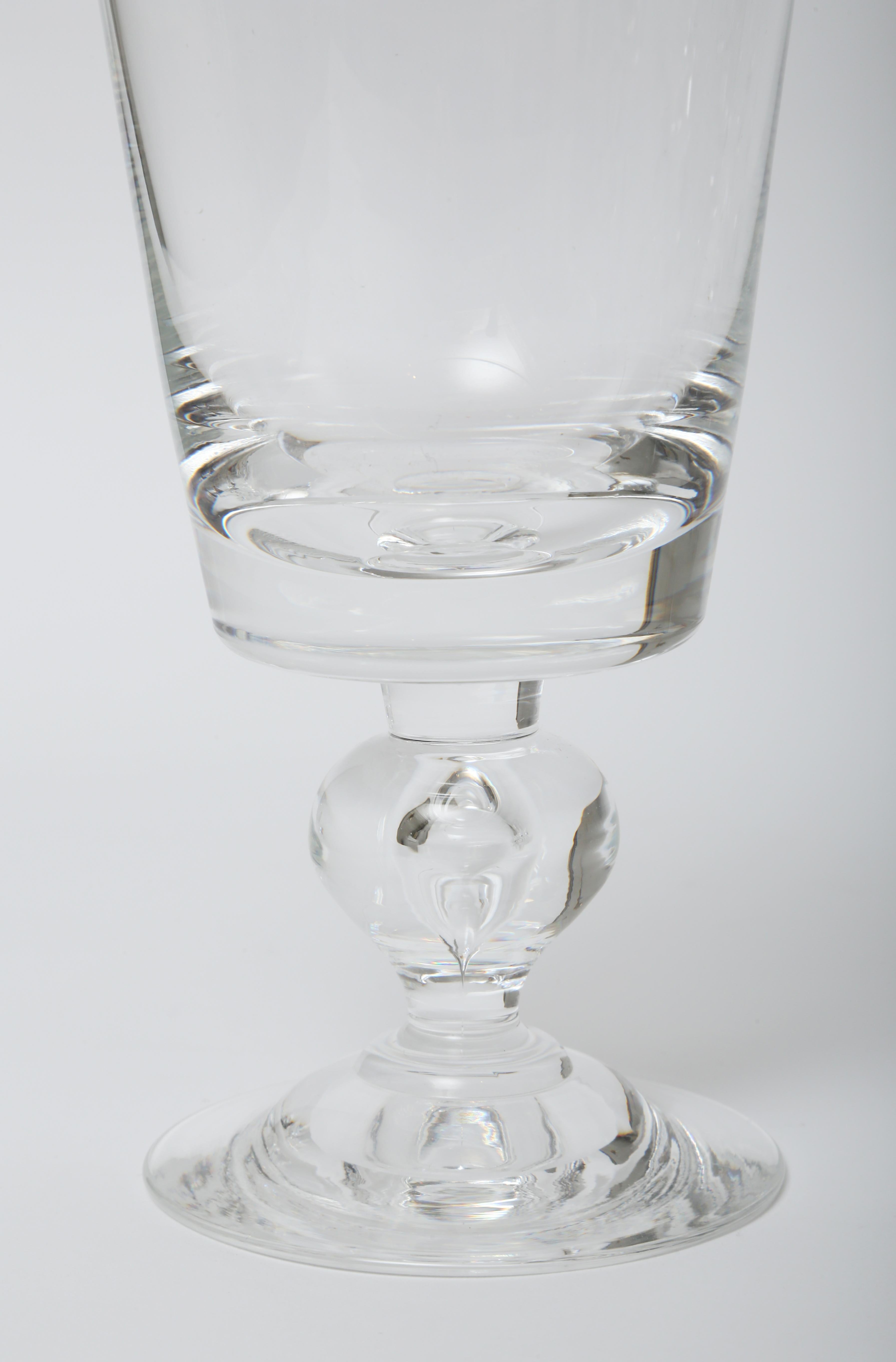crystal water glasses with stem