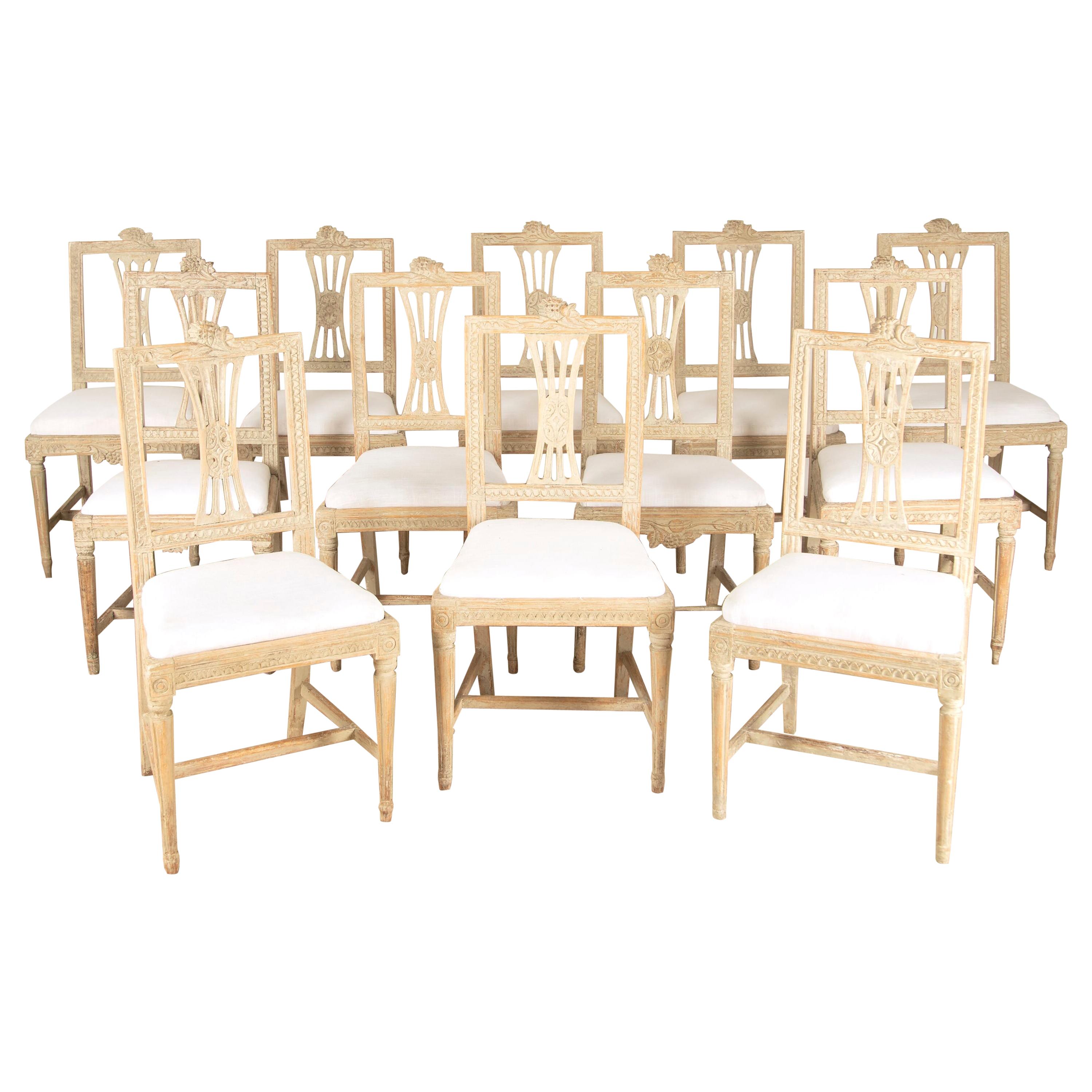 12 Swedish Dining Chairs from Lindome