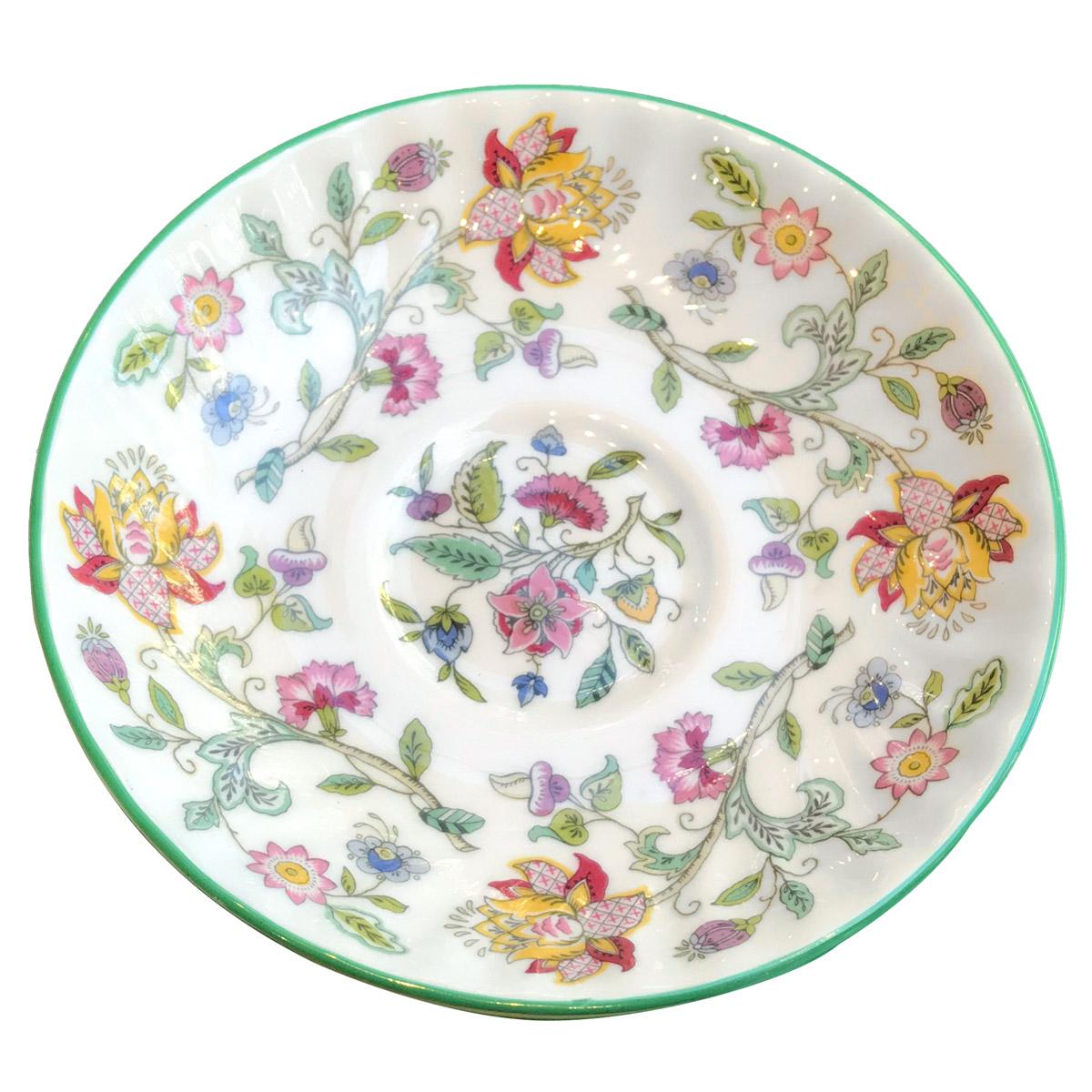 12 Teebecher und Untertassen Minton Bone China Porzellan Haddon Hall im Zustand „Gut“ im Angebot in Paris, FR