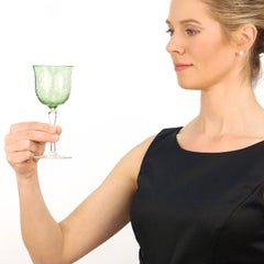 12 Thomas Webb Cut Crystal Wine Goblets