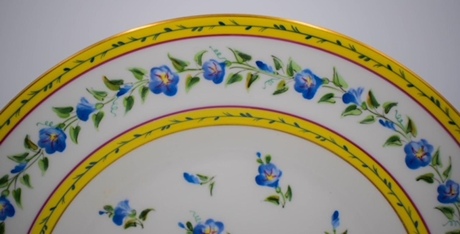 Hand-Painted 12 Tiffany & Co. Le Tallec Handpainted Porcelain Plates For Sale