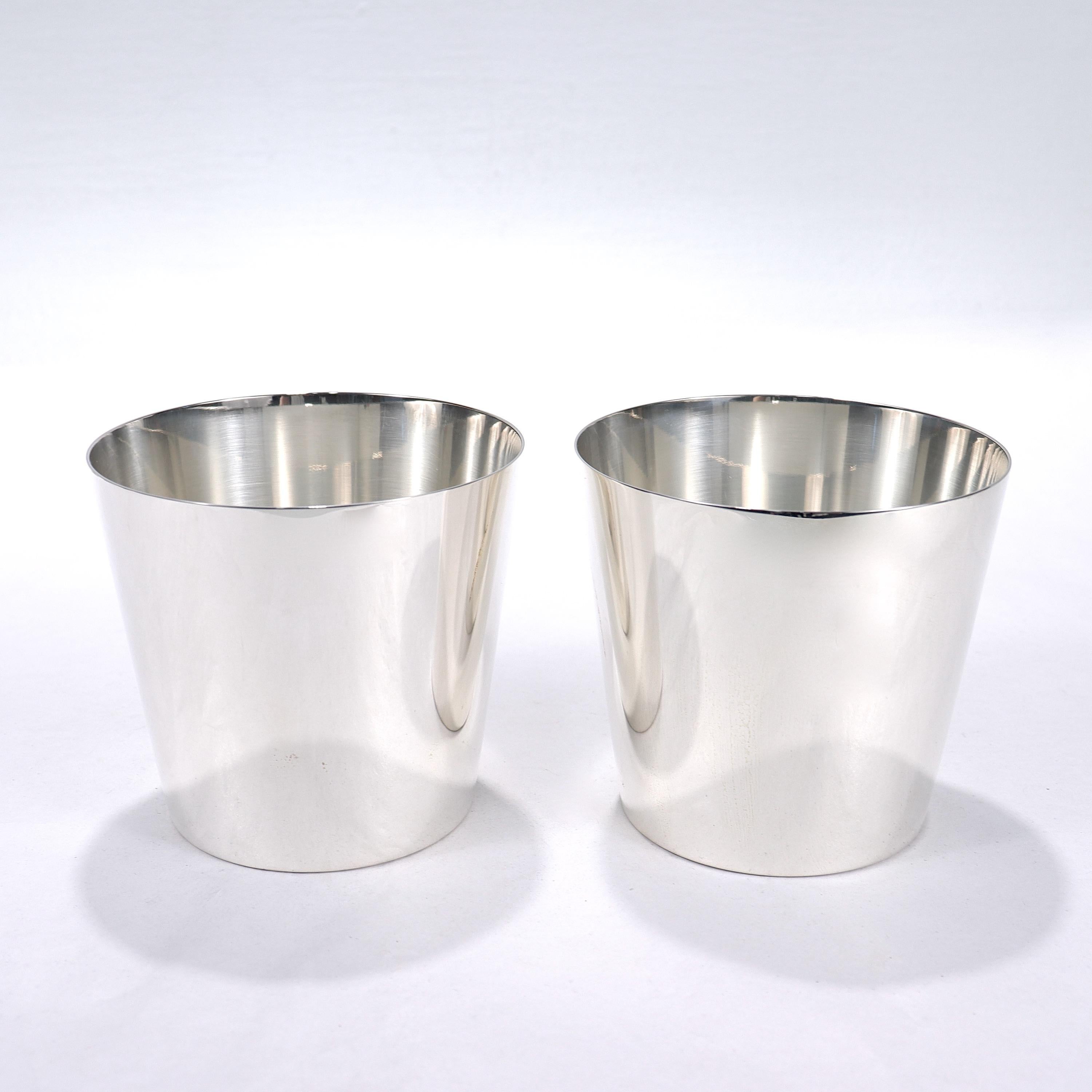 12 Tiffany & Co Sterling Silver Cocktail Tumblers or Mint Julep Cups 2