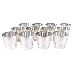 12 Tiffany & Co Sterling Silver Cocktail Tumblers or Mint Julep Cups