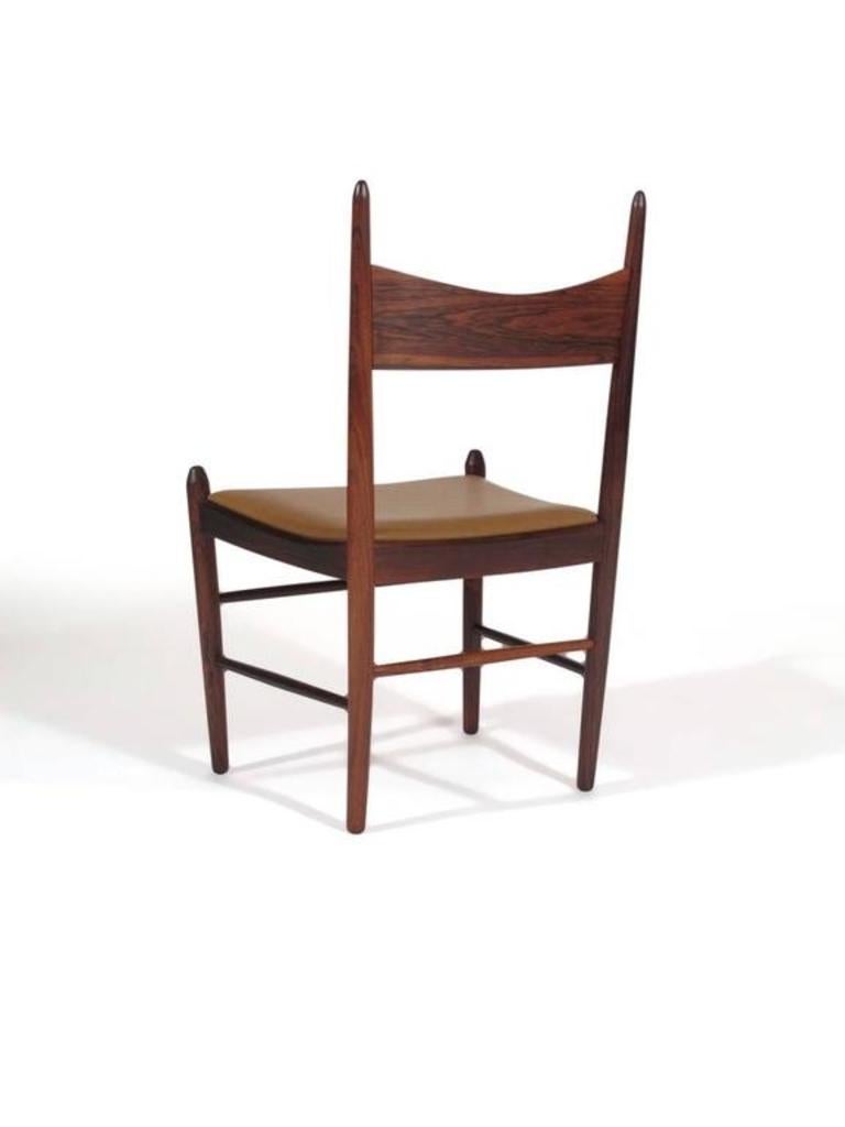 Mid-20th Century 12 Vestervig Eriksen Rosewood Danish Dining Chairs