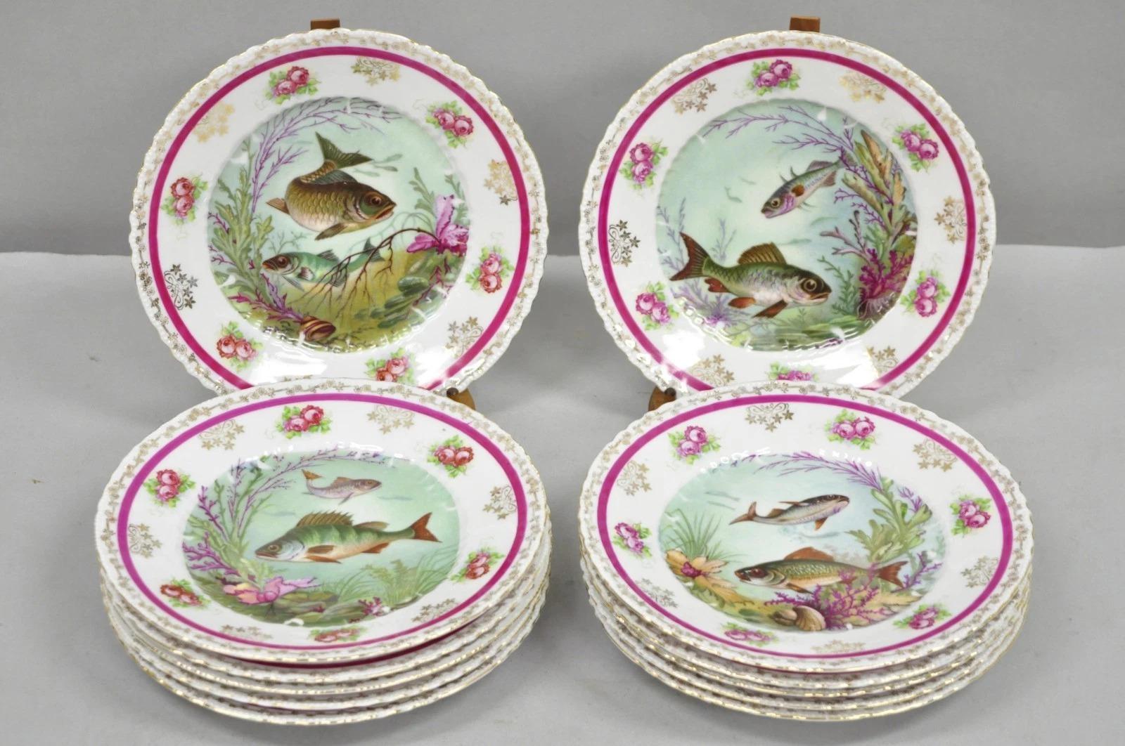 (12) Antique Victoria Carlsbad Austria 8 3/8