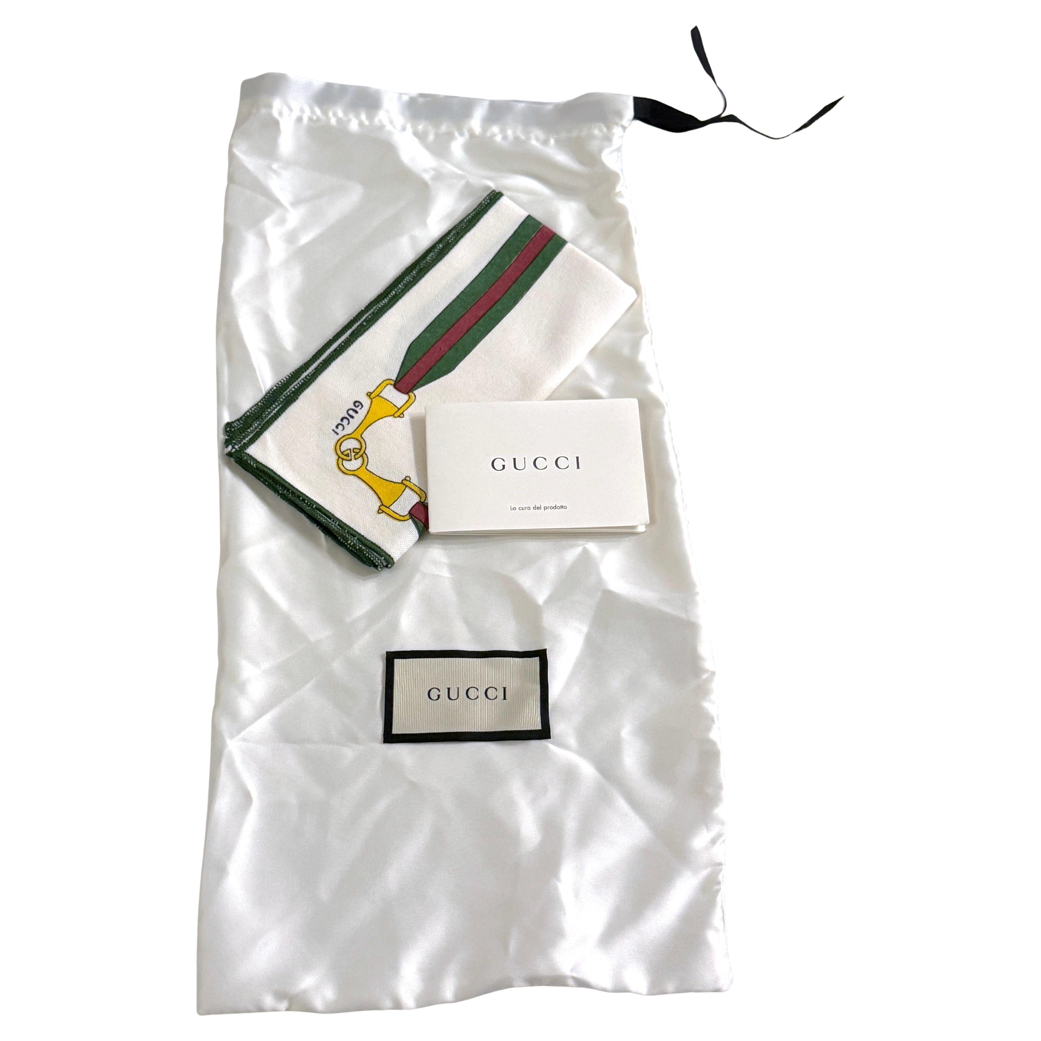12 Vintage Aldo Gucci Equestrian Napkins with Horsebit Motif, Signed, 1980s en venta 3