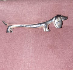 12 Vintage French Dachshund Knife /Chopstick Rests i, C1950