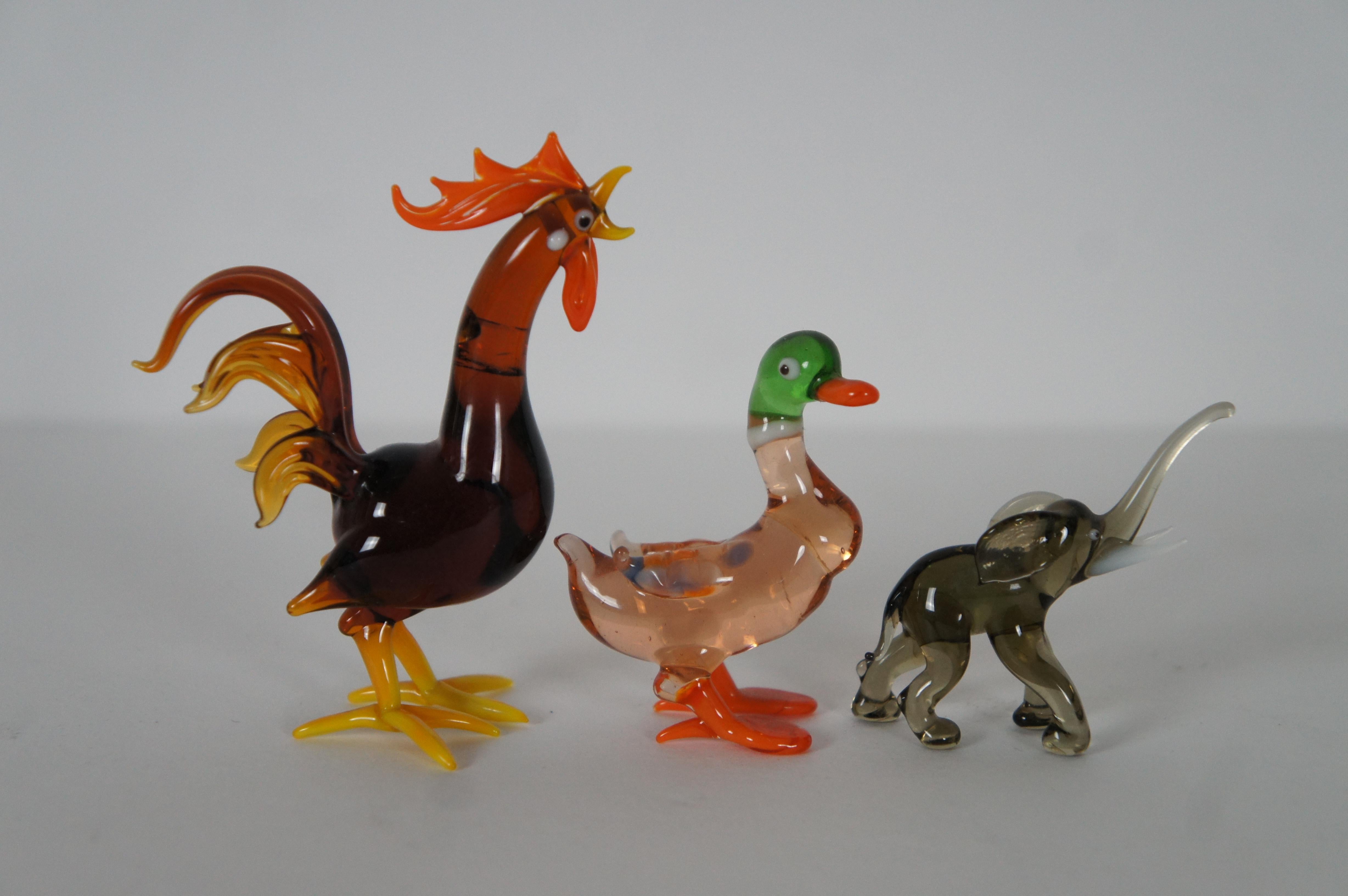 vintage miniature glass animal figurines