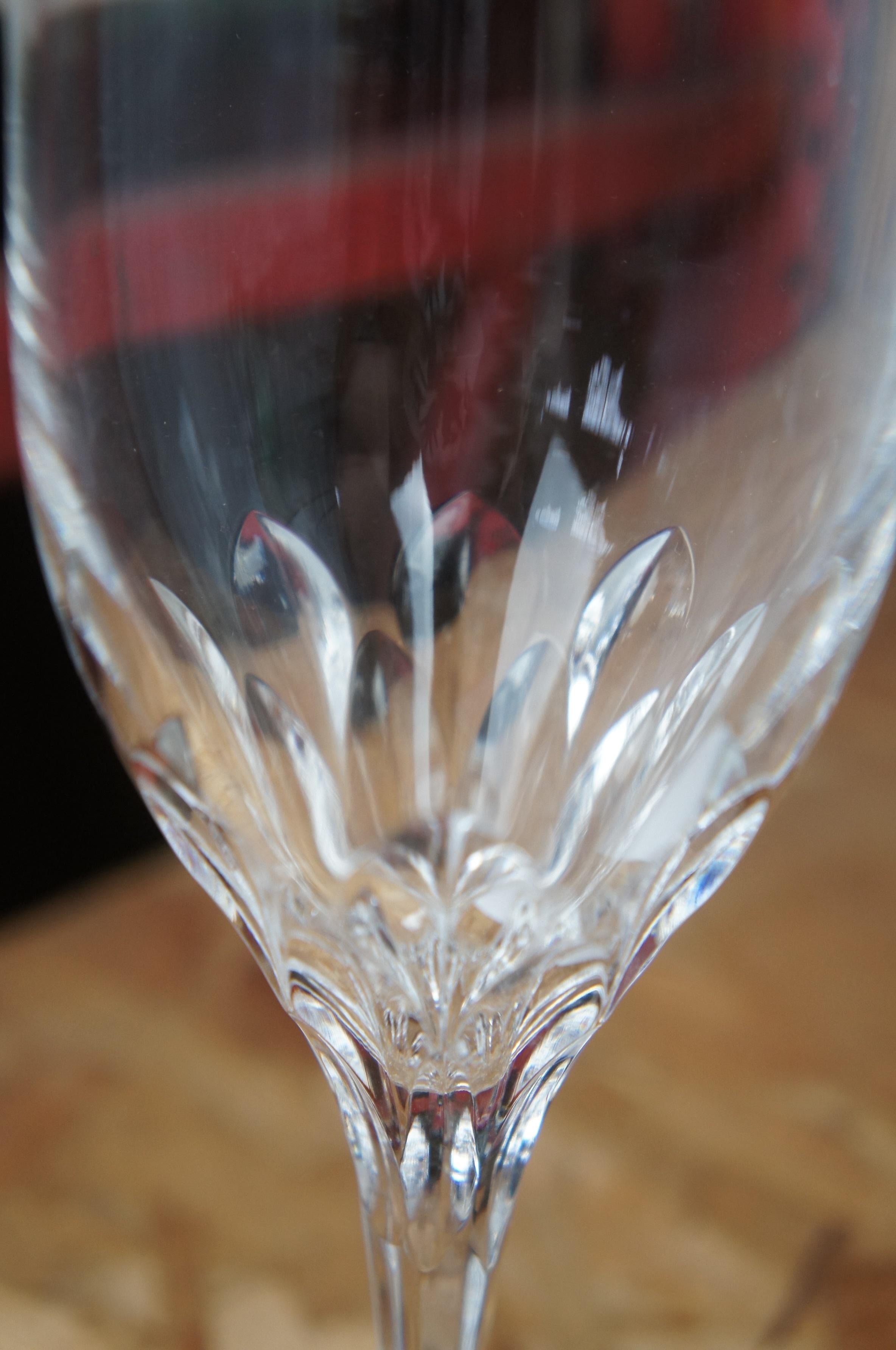 12 Vintage Gorham Cut Crystal Diamond Stemware Wine Water Goblets Glasses In Good Condition In Dayton, OH