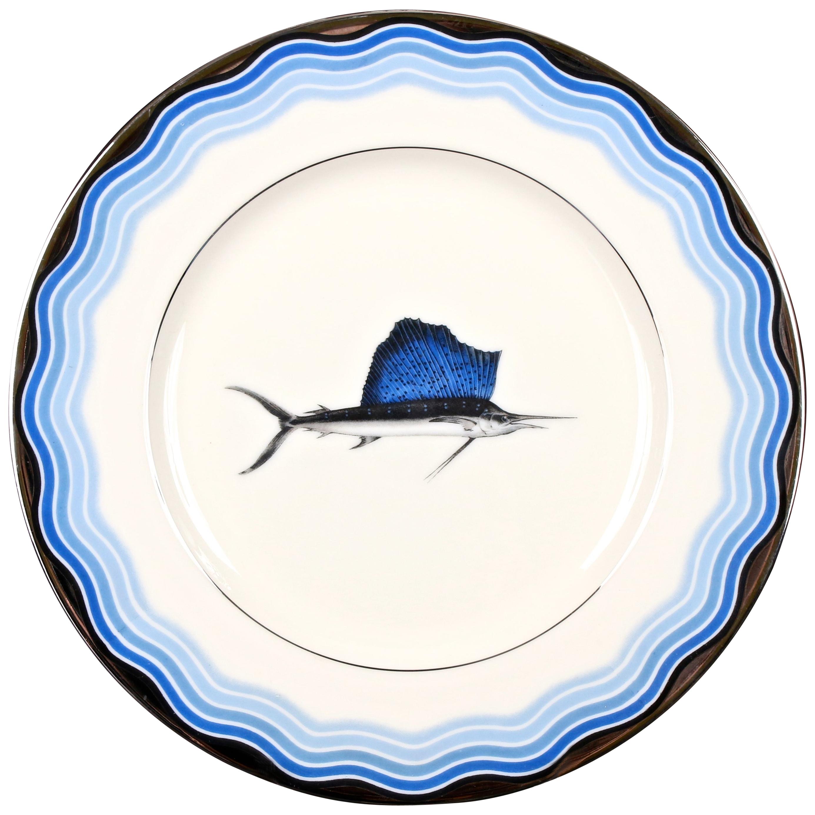 12 Vintage Lenox Sailfish Plates