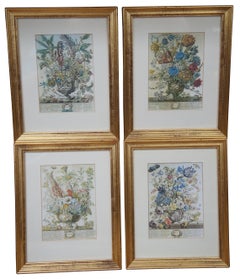12 Vintage Robert Furber 12 Months of Flowers 1964 Pen Print Lithograph Calendar