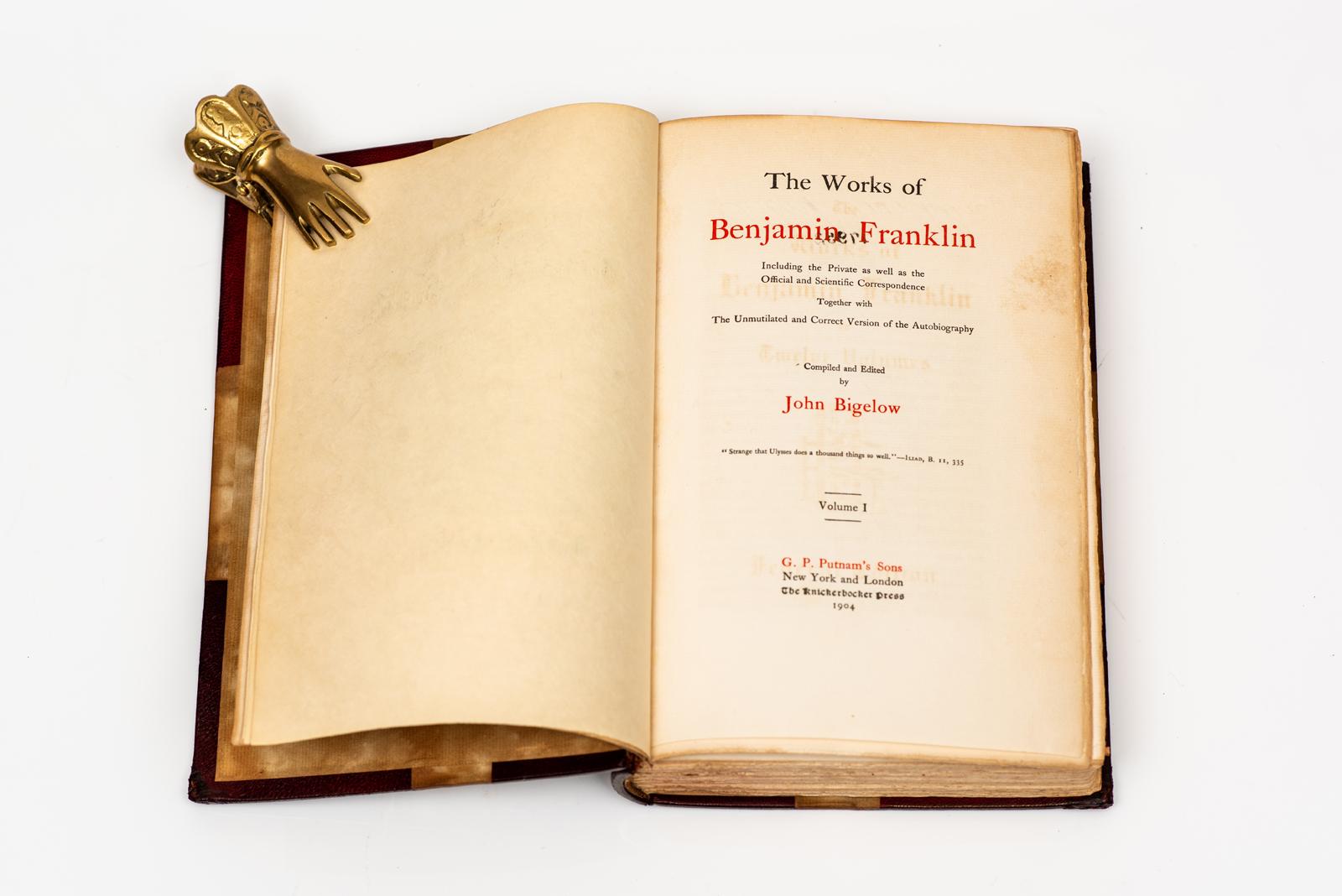 Cuir 12 Volumes. Benjamin Franklin, Les œuvres en vente