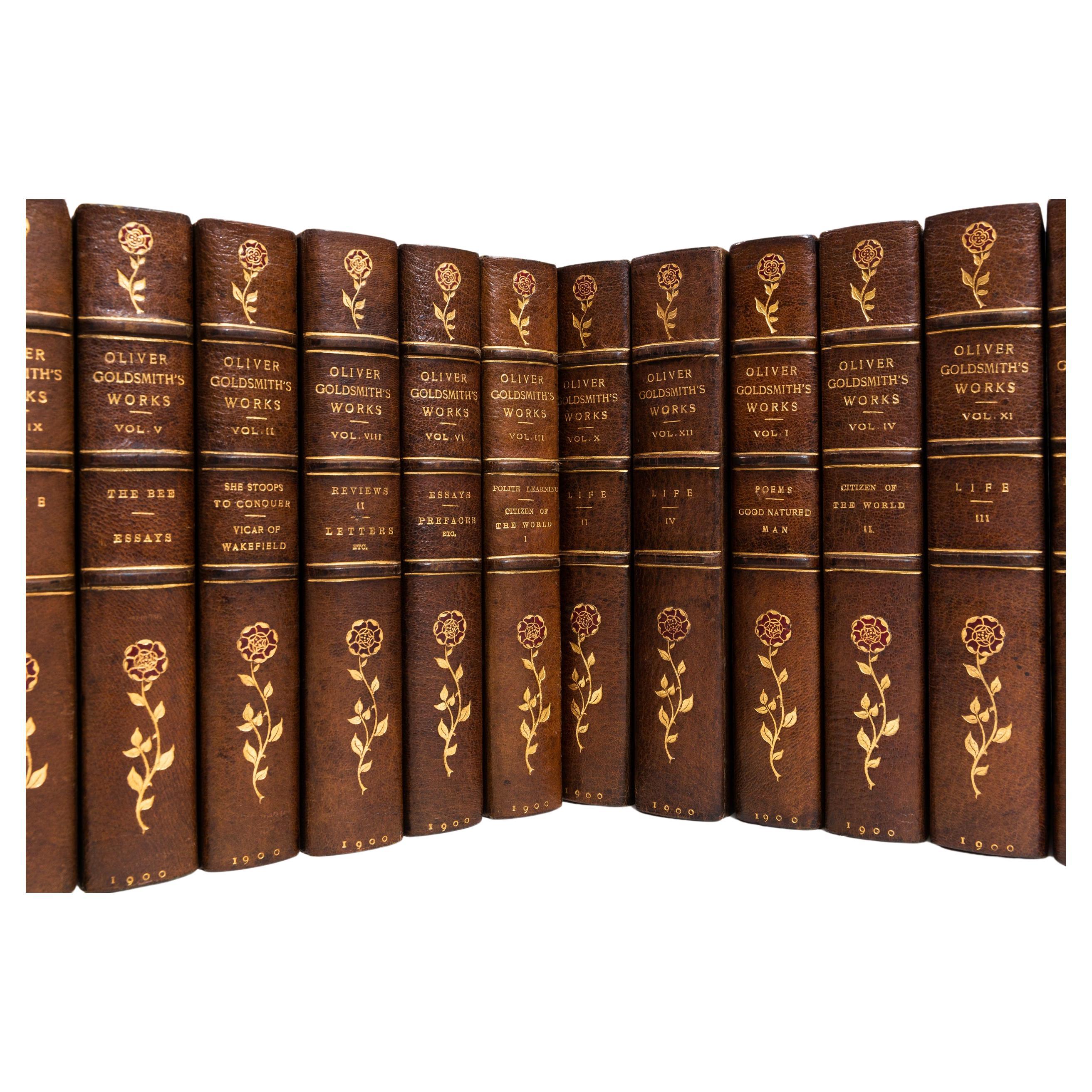 12 Volumes, Oliver Goldsmith, The Works of Oliver Goldsmith