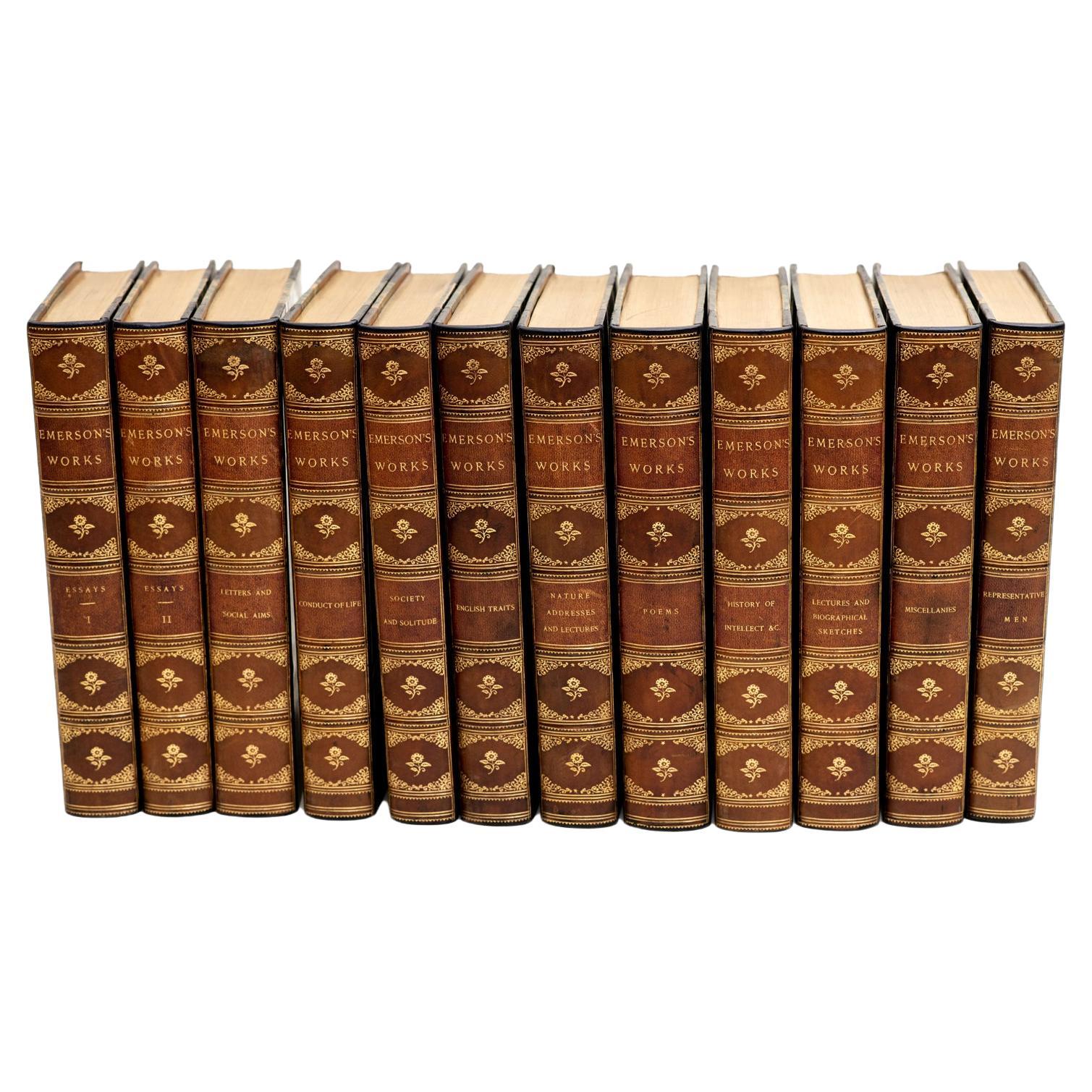 12 Volumes. Ralph Waldo Emerson, Complete Works.