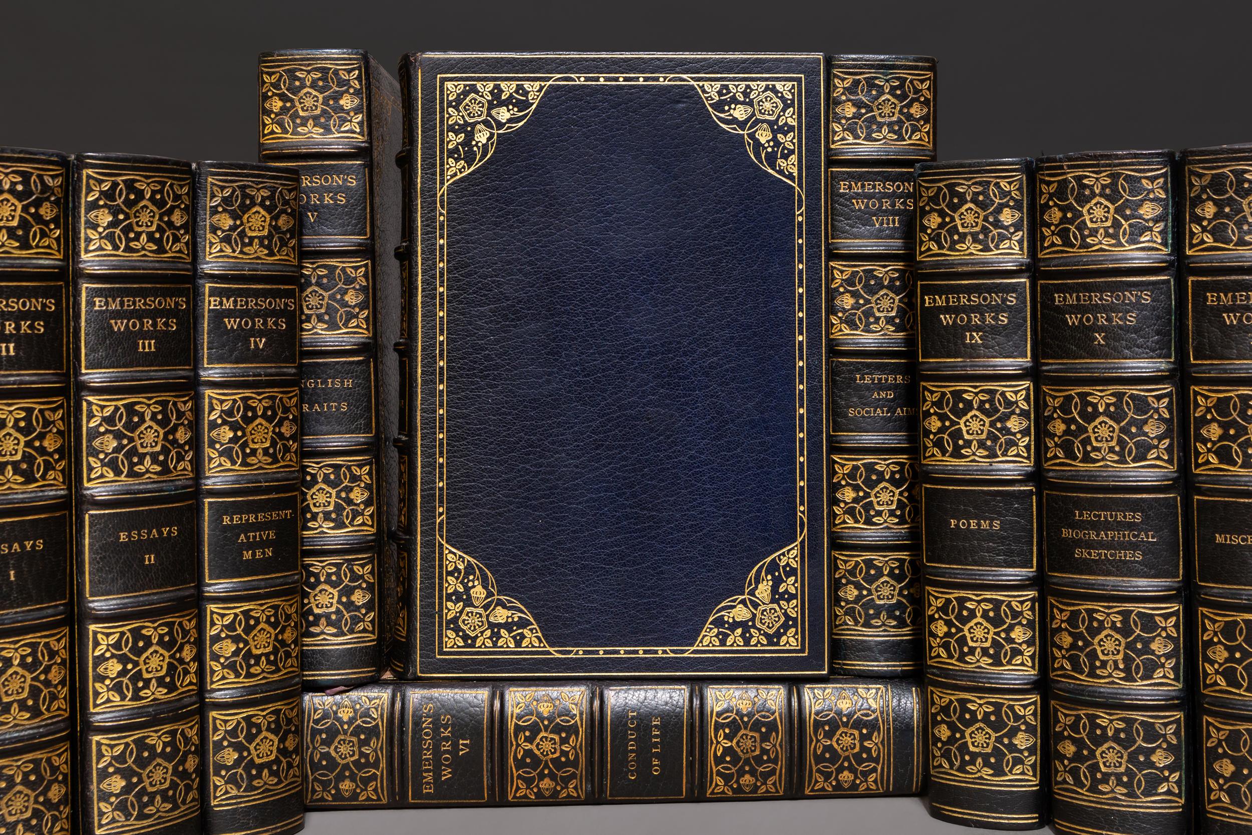 12 Volumes, Ralph Waldo Emerson, The Complete Works, Autograph Edition In Good Condition In New York, NY