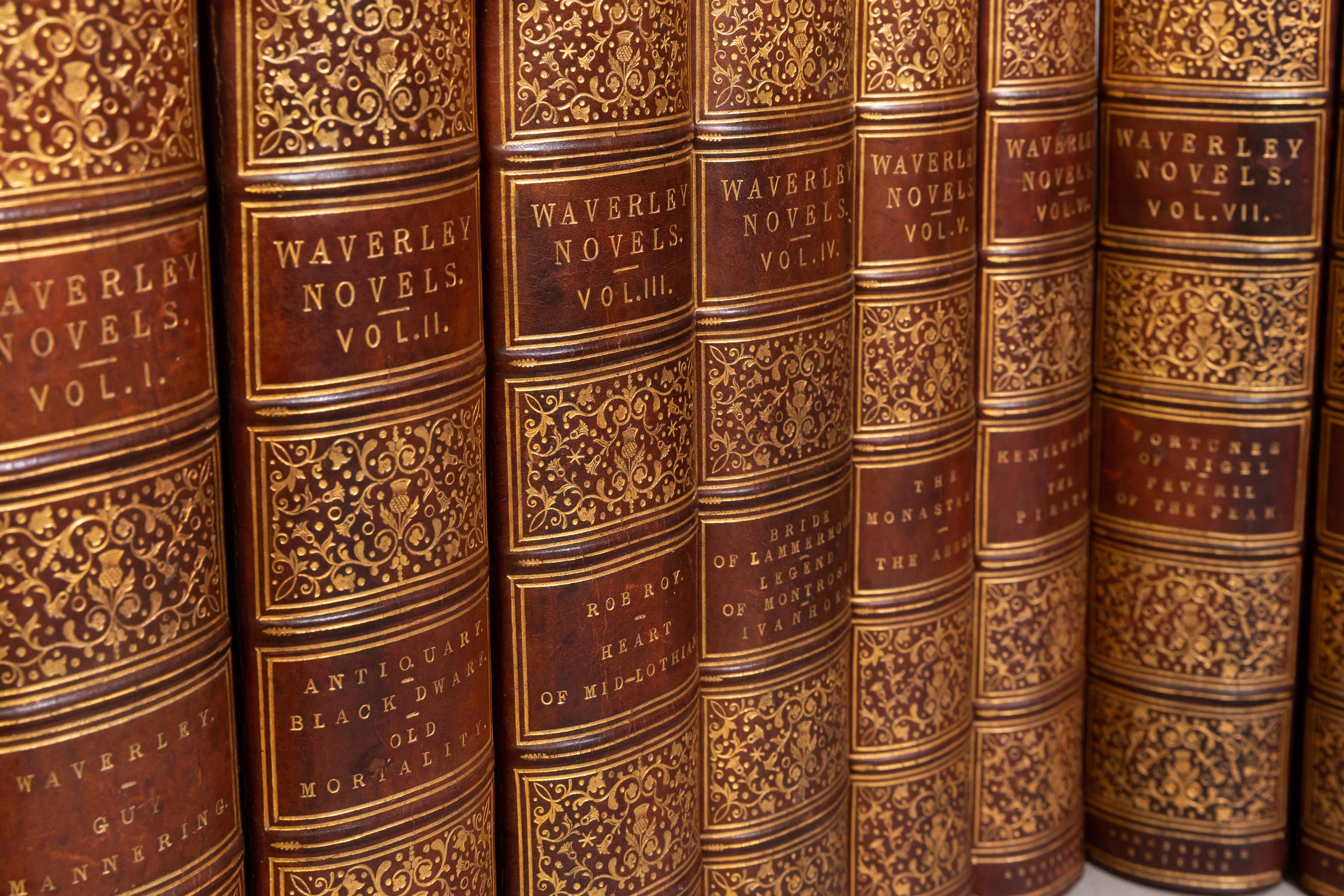 12 Volumes,  Sir Walter Scott. Waverley, The Novels In Good Condition In New York, NY