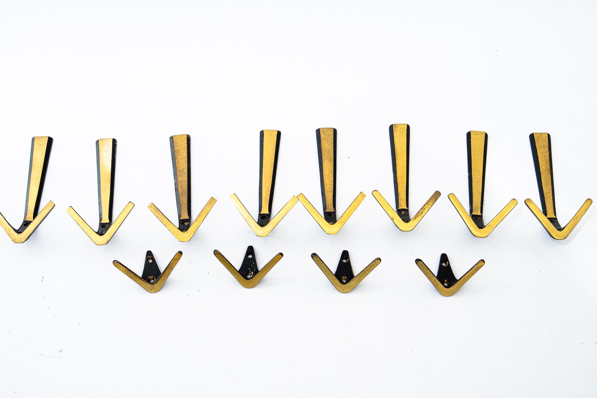 Austrian 12 Wall Hooks by Herta Baller, around 1950s For Sale