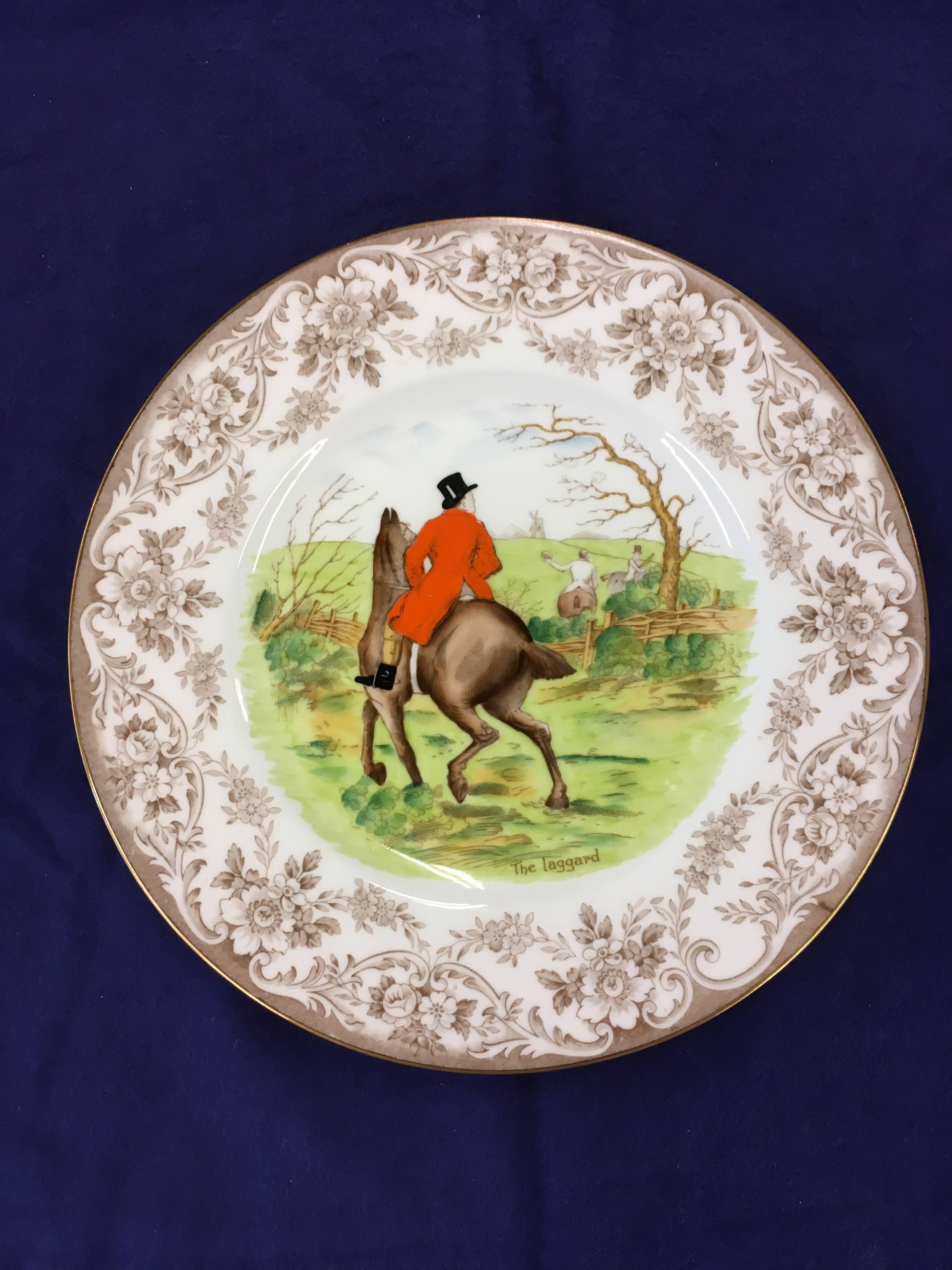 Hand-Crafted 12 Wedgwood Hand-Painted Transferware 