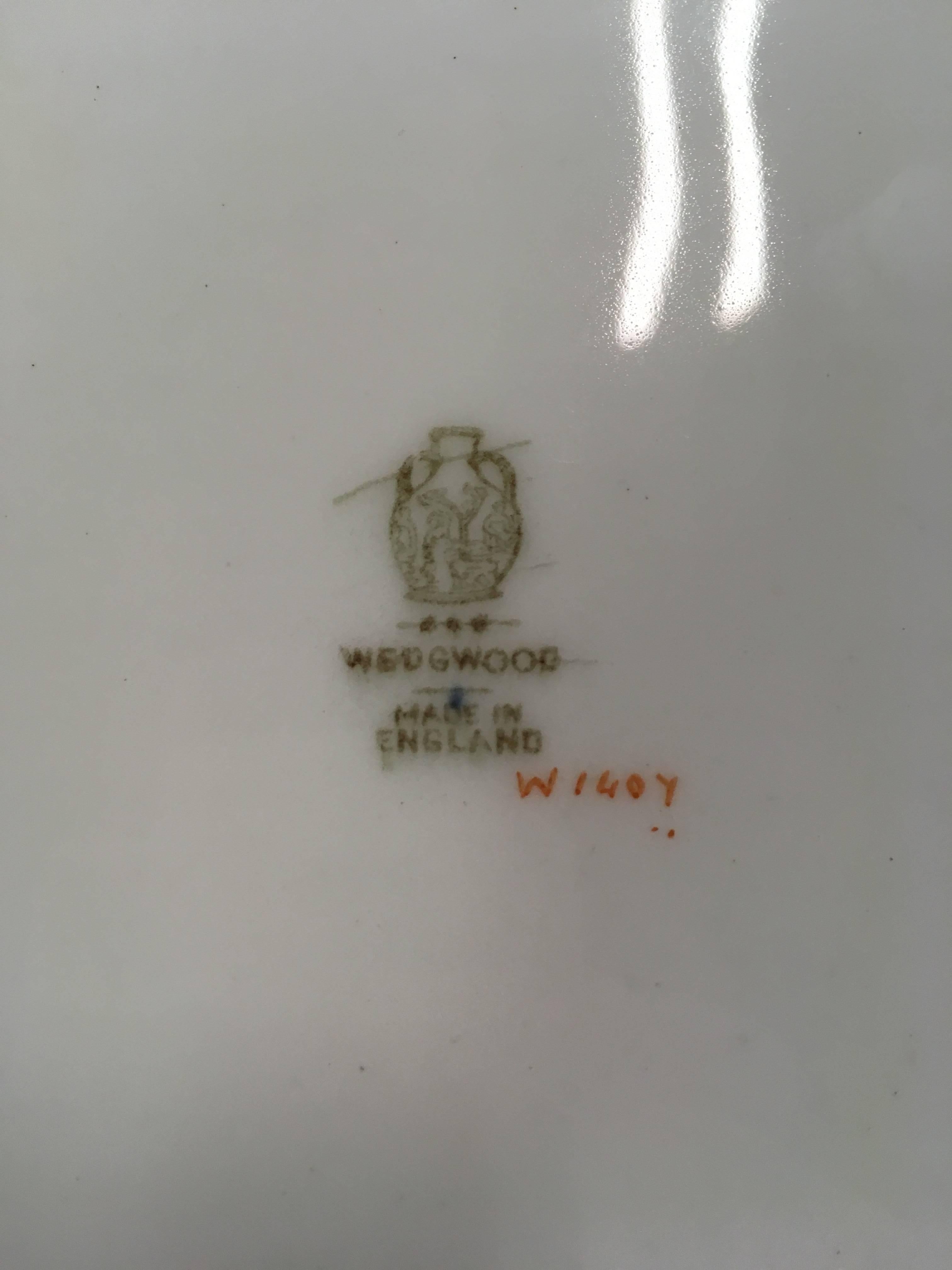 Gold 12 Wedgwood Hand-Painted Transferware 